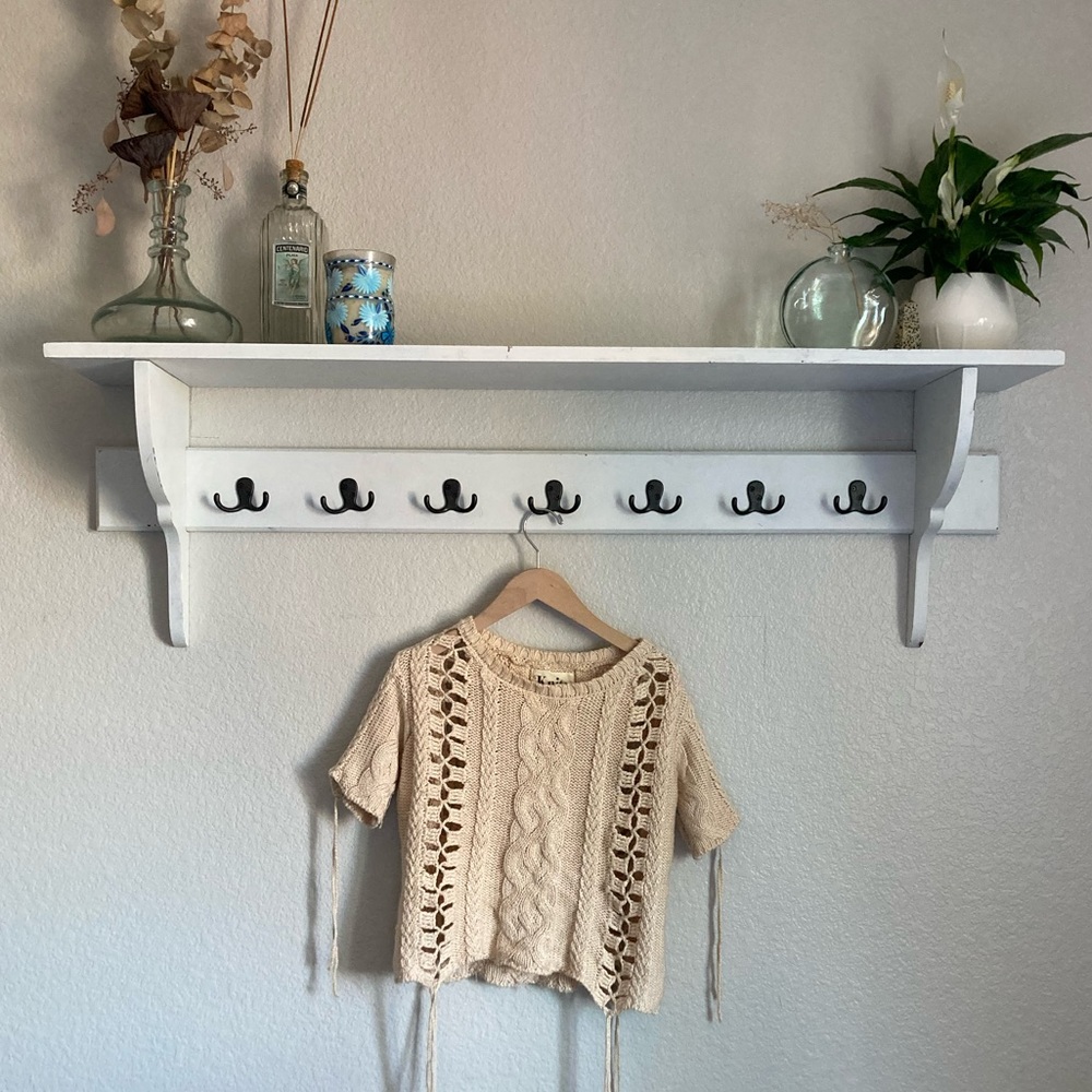 For Love and Lemons Vintage Knitz self tie sweater vibe size S